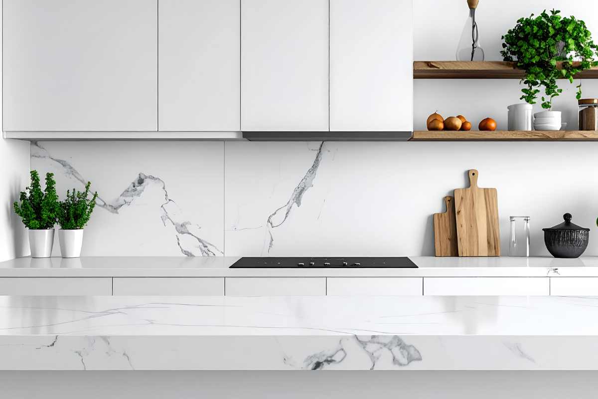 cucina con piano ad induzione