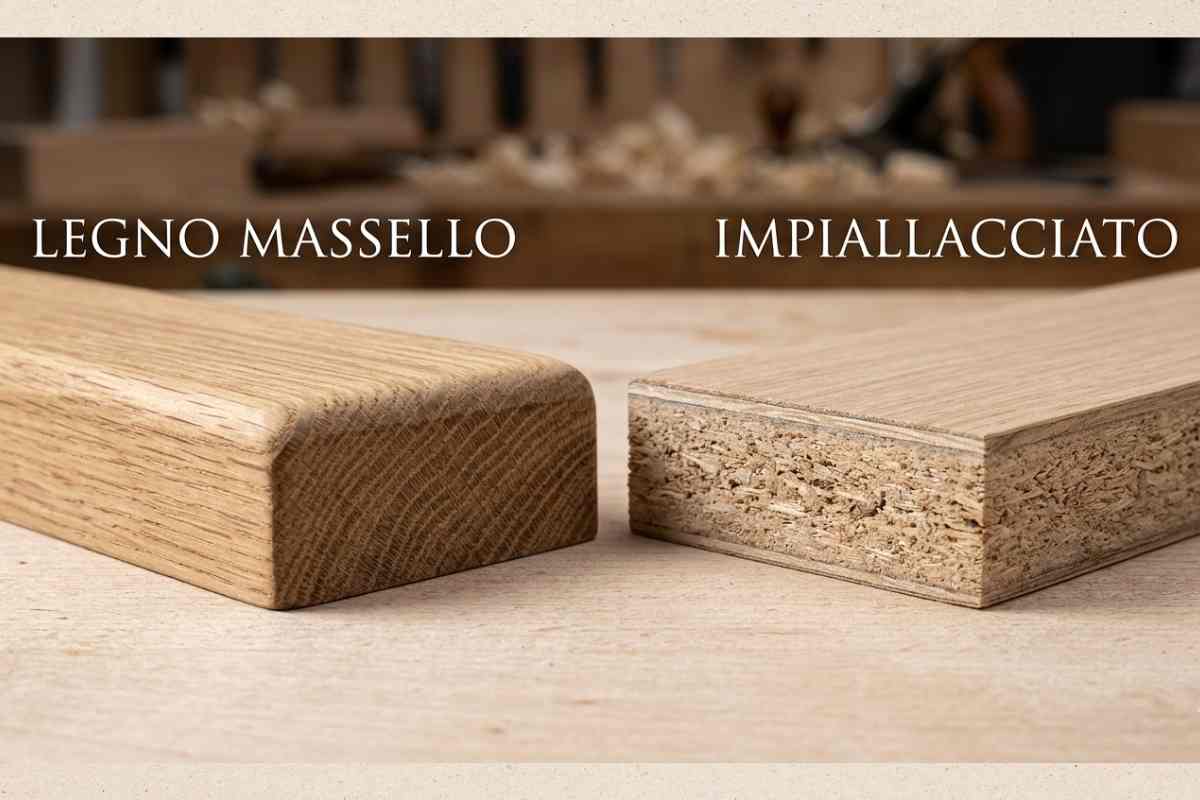 differenza tra legno massello e impiallacciato