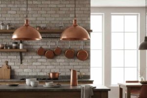 cucina con elementi rame