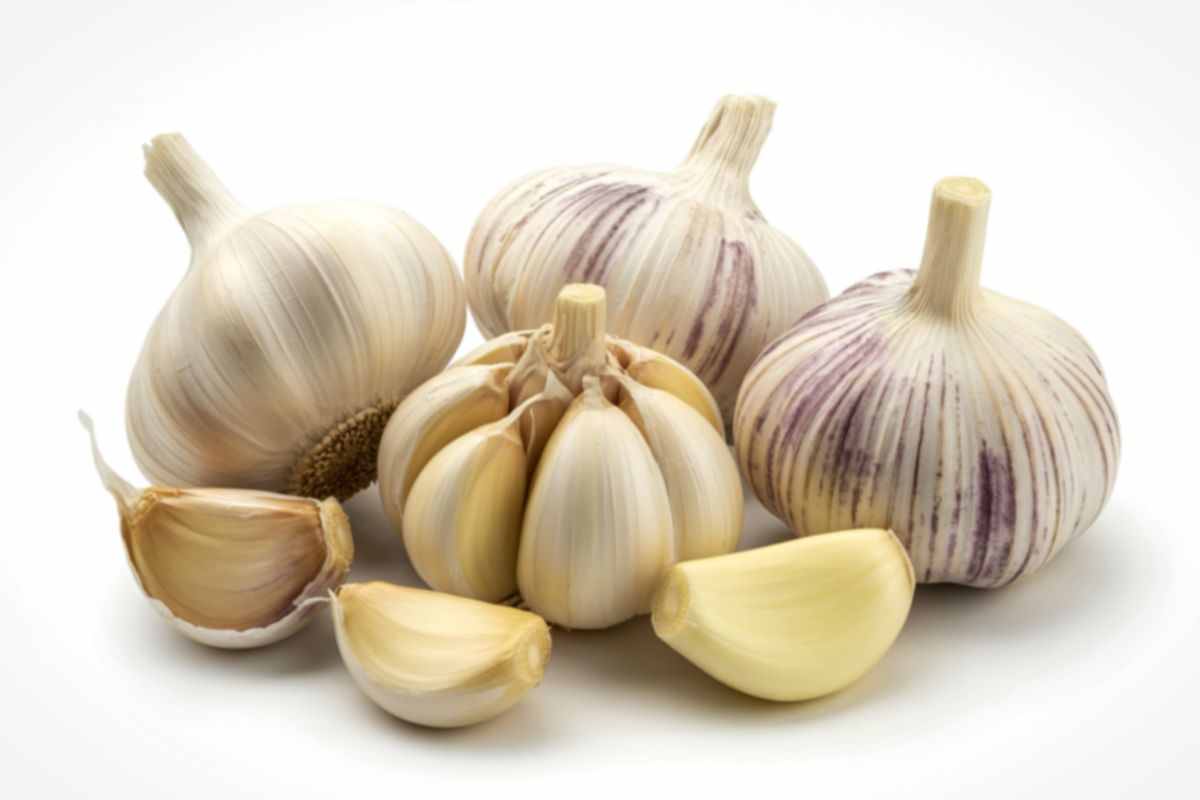 teste di aglio intere e spicchi 