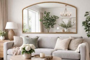 specchio grande in salotto