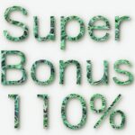 Una scritta in verde di "Super Bonus 110%"
