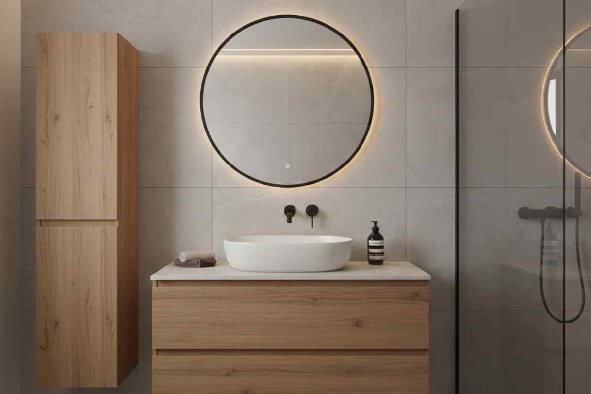 bagno semplice di legno