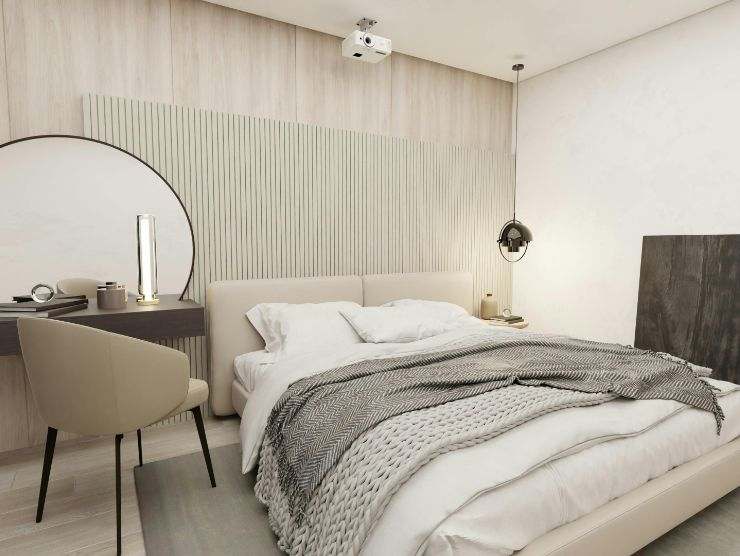 piccola camera da letto moderna