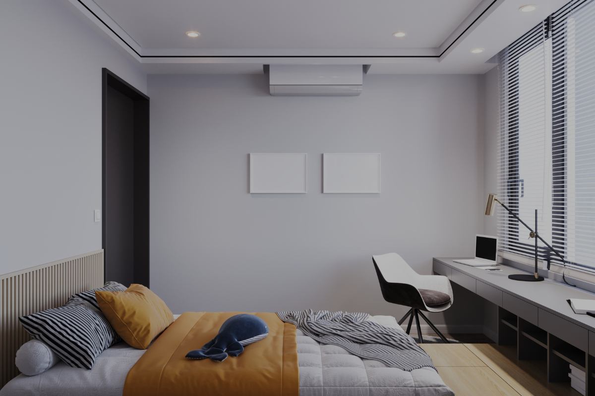 Una camera da letto piccola ben arredata