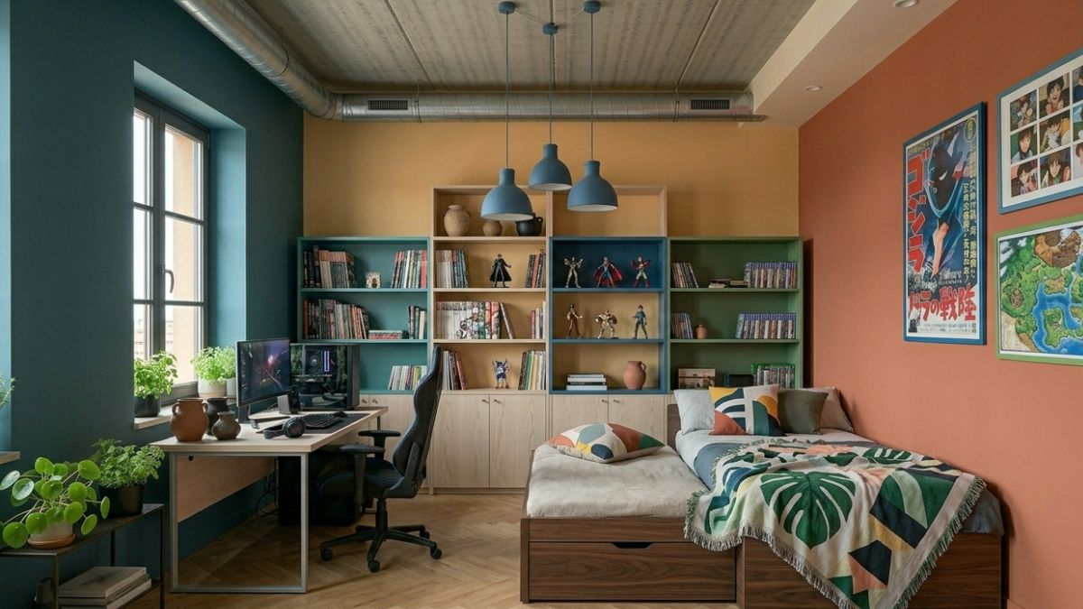 cameretta di un ragazzino colorata