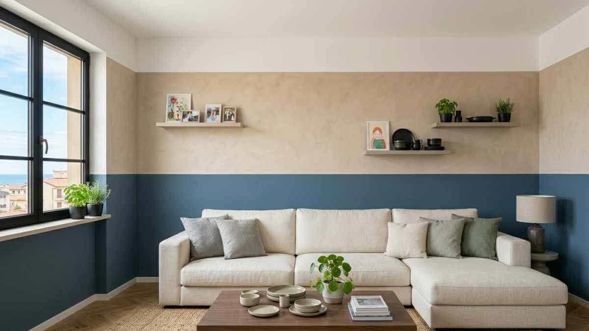 Addio alla parete monocromatica: la tendenza "Half-Painted" che sta trasformando le case più eleganti.