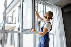 tecnico che cambia infissi