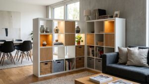 Questo mobile IKEA fa sembrare il soggiorno molto più ordinato e puoi personalizzarlo come vuoi