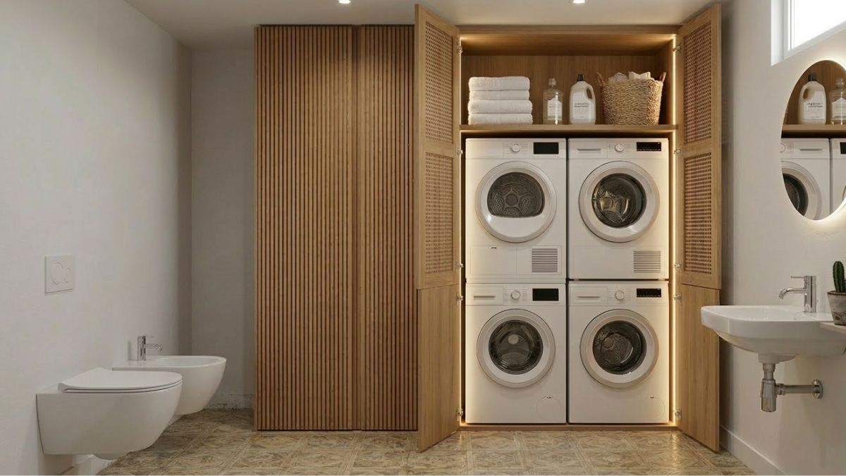 bagno semplice con soluzione cannetè per lavanderia