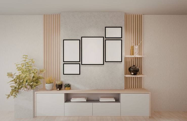 soggiorno con mobile a consolle