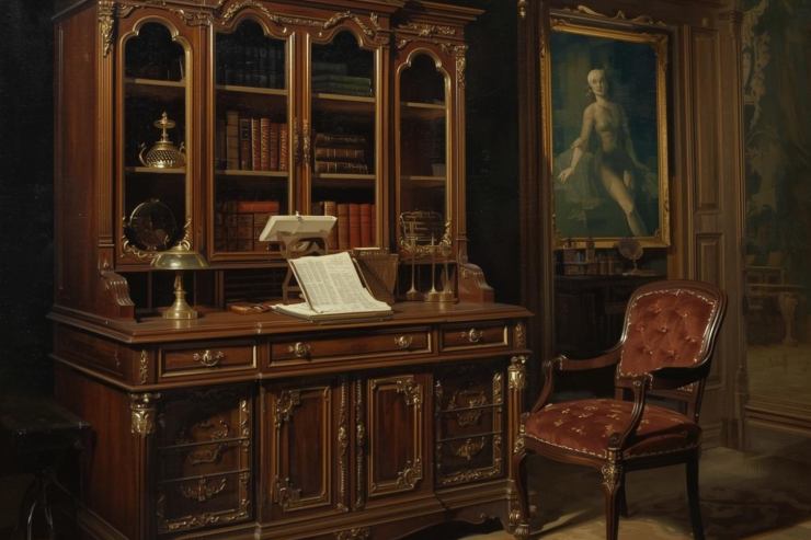 Dei mobili vintage tipici delle case dei nonni