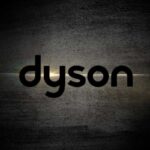 Una scritta "dyson" in nero con sfondo nero
