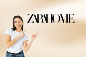 Una scritta home ed una ragazza che la indica