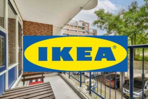 terrazzo e al centro logo ikea