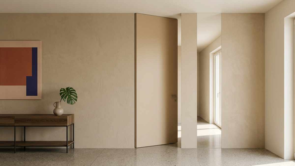modello di porta filo soffitto, molto in voga oggi