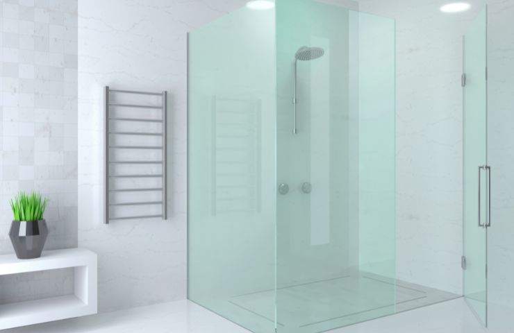 shower cabin in the bathroom