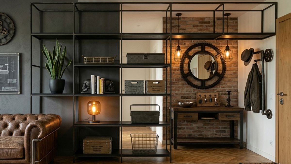 divisorio ingresso stile industrial