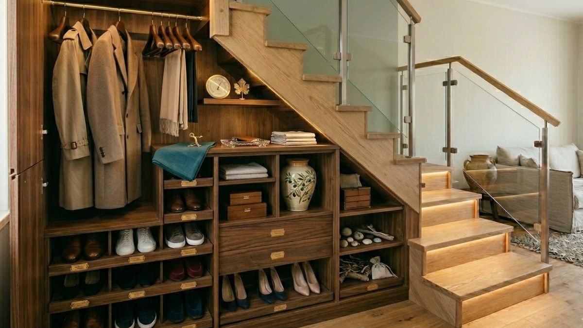 Sottoscala trascurato? 7 idee intelligenti per trasformarlo in un ufficio o una dispensa.