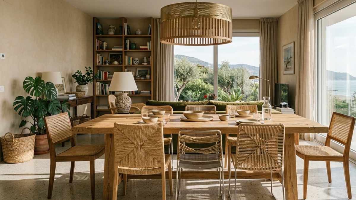 sedie traforate intorno aad un tavolo