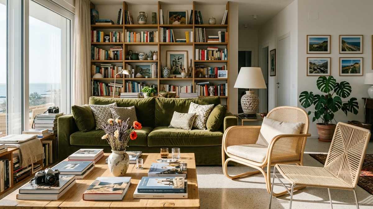 Sedute “con schienale d’aria”: il trucco visivo che alleggerisce i salotti pieni