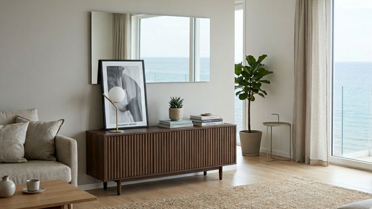 La credenza bassa di JYSK che dà carattere anche a un soggiorno semplice (e sembra molto più costosa)