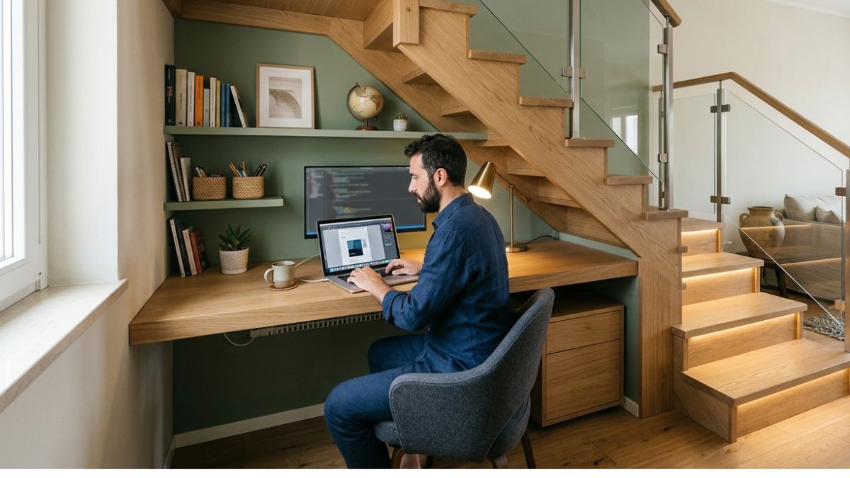 sottoscala adibito ad ufficio