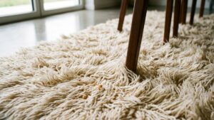 tappeto a pelo lungo chiaro