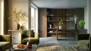 salotto elegante con piante