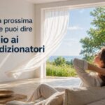 donna si gode il fresco in casa