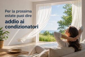 donna si gode il fresco in casa