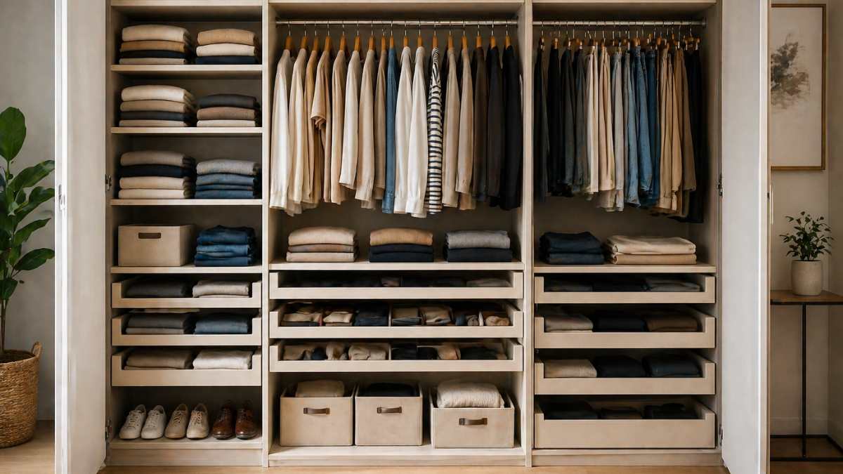 Armadio nel caos? Il sistema semplice che libera spazio subito