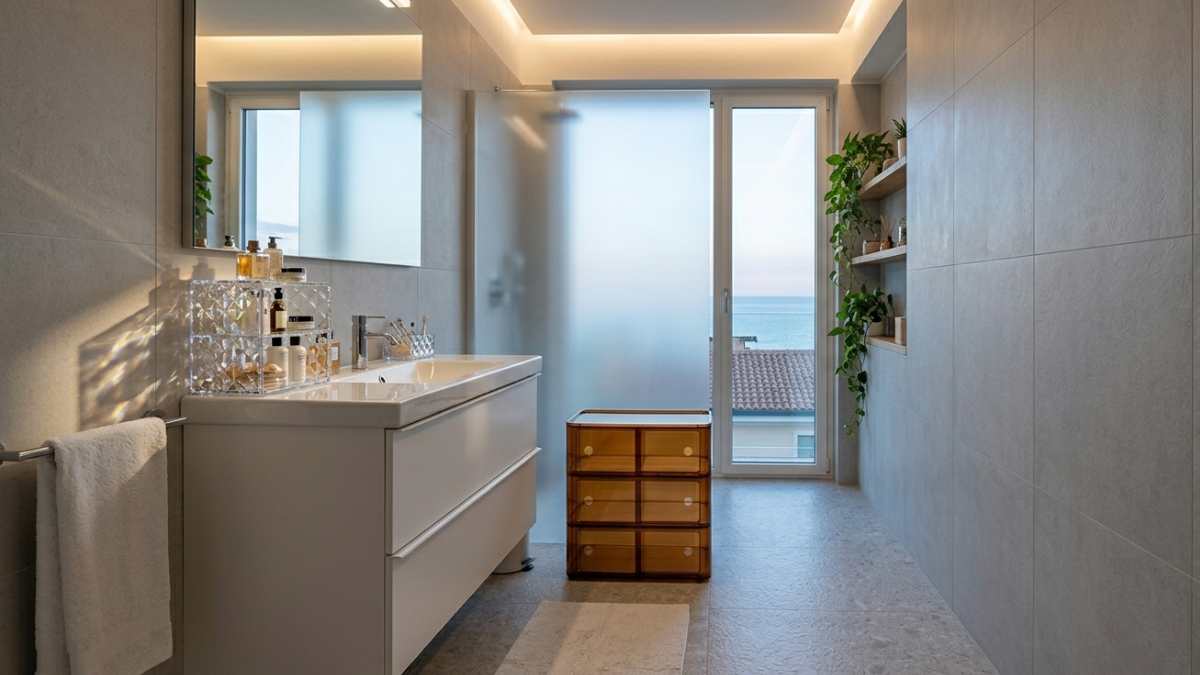 Il bagno: dove basta pochissimo