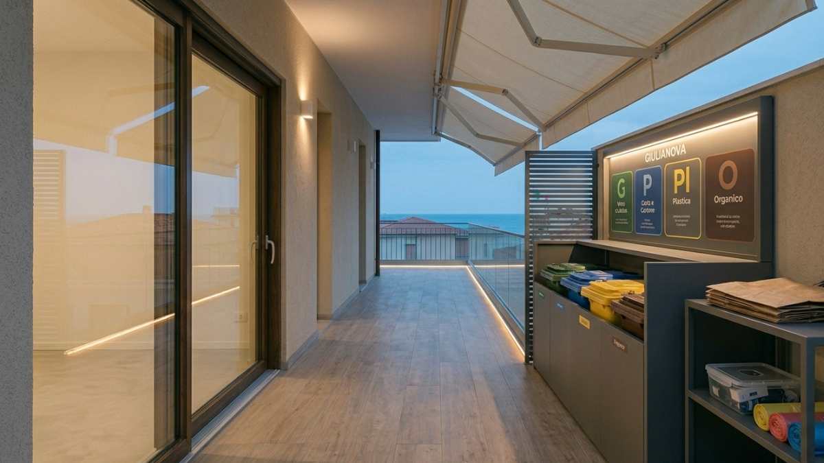 I bidoni sul balcone rovinano tutto: come nasconderli senza chiudere lo spazio