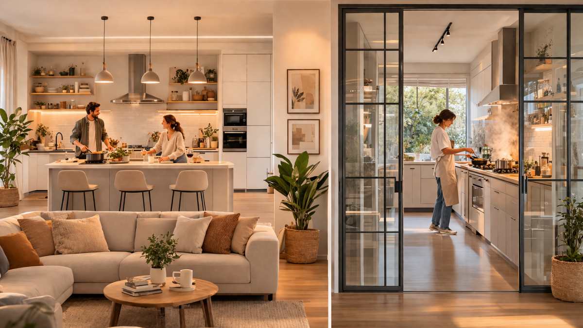 Cucina a vista o separata? Ecco come scegliere in base alle tue abitudini