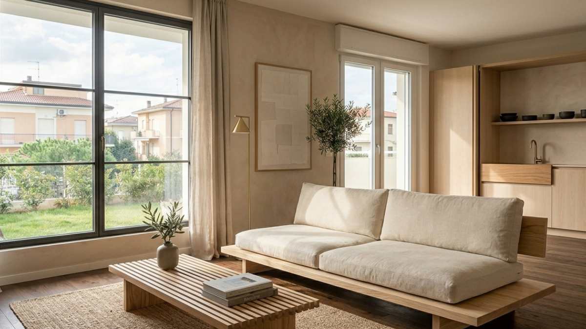 Divani bassi e proporzioni “a terra”