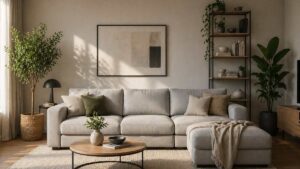 Il divano grigio chiaro sembra una scelta sicura, ma non funziona in tutte le case