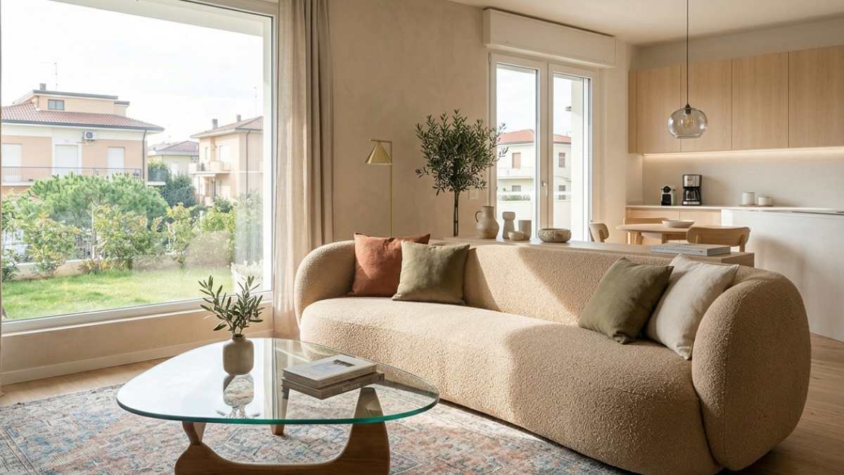 Divani dalle forme curve e organiche