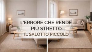 L'errore che tutti commettono nell'arredare un salotto piccolo e che lo fa sembrare ancora più stretto