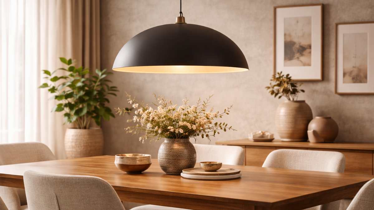 lampadario troppo vicino al tavolo da pranzo