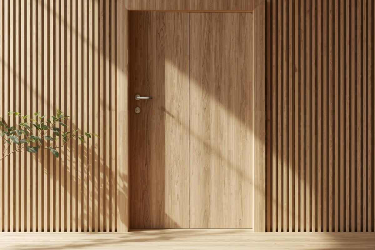 Una porta coltivata simile al legno