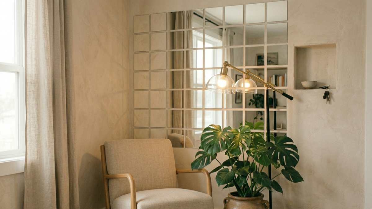 Progettazione e posa: come creare una parete di specchi senza errori