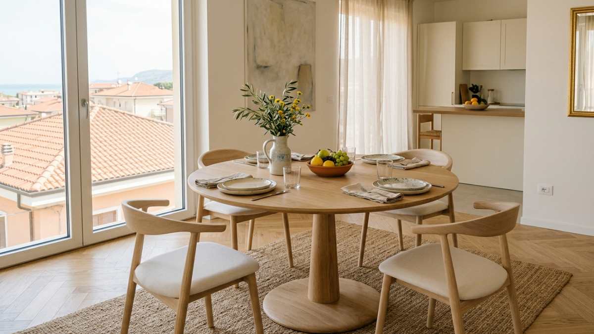Il tavolo tondo è tornato: perché tutti lo scelgono e fa sembrare la stanza più grande