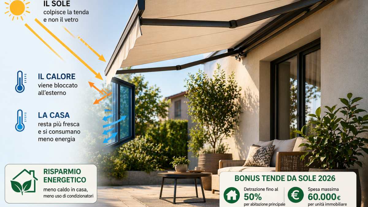 Tende da sole 2026: come schermano davvero il calore e quanto fanno risparmiare