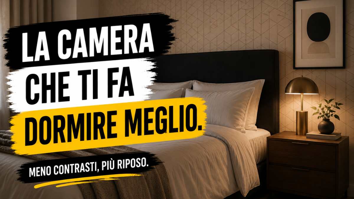 I contrasti forti in camera da letto sembrano dare carattere ma tolgono il sonno