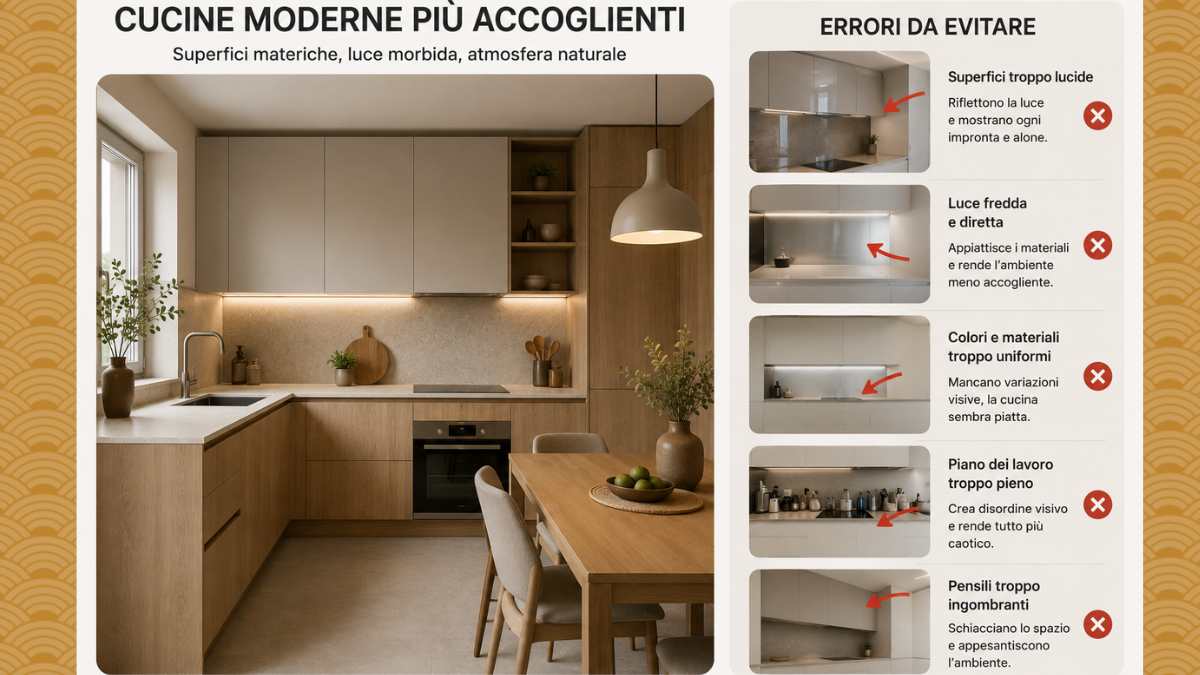 Come usare superfici più materiche senza rendere la cucina pesante o troppo rustica