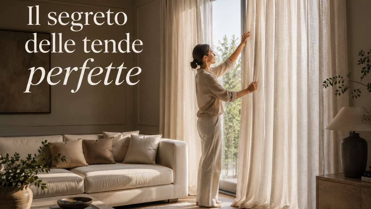 Il trucco del peso: il segreto dei sarti per far cadere una tenda da pochi euro come un tessuto d'alta moda.