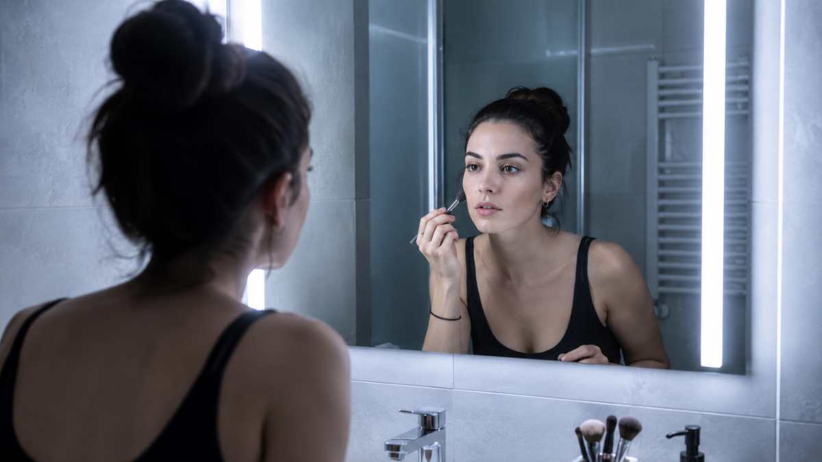 Molti scelgono la luce fredda in bagno senza sapere cosa fa davvero alla pelle
