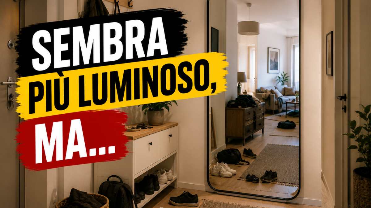 Lo specchio all’ingresso che tutti mettono per dare luce e che invece amplifica il disordine