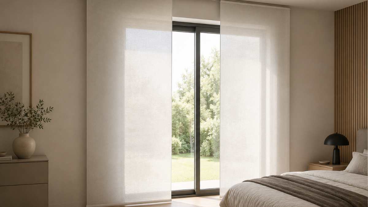 Tende a pannello: la differenza tra filtrante e oscurante che molti scoprono solo dopo averle montate